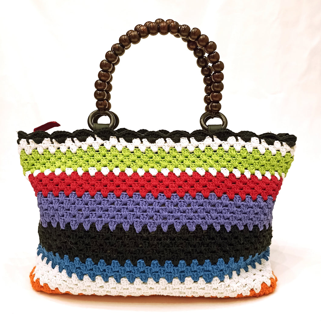 Borsa Crochet a righe